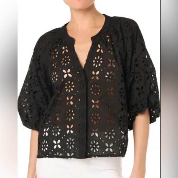 Joe's Jeans Tops - Joe's Jeans Black Eyelet Blouse